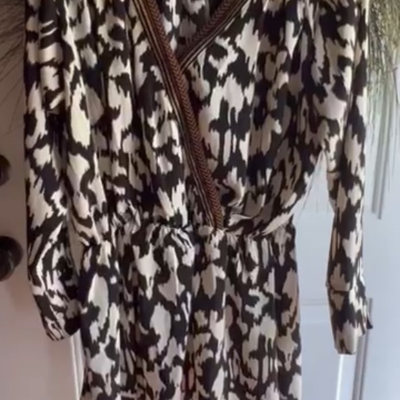 Animal Print Embroidered V-neck Dress by Umgee - Picture 2 of 16